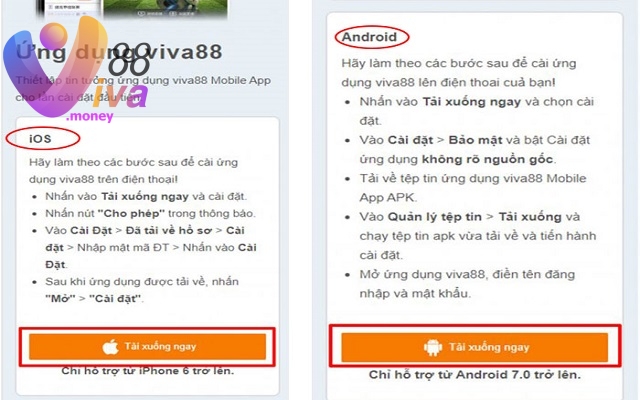 tải app viva88 android